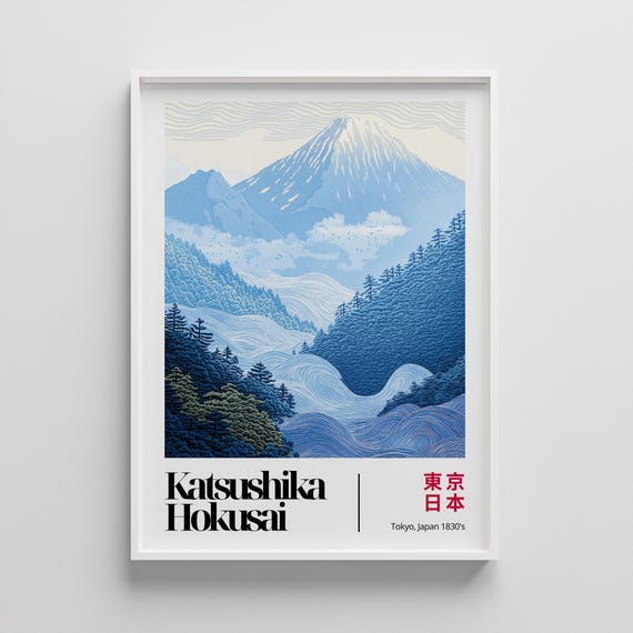 Hokusai Mount Fuji Print Japanese Wave Ukiyoe Art