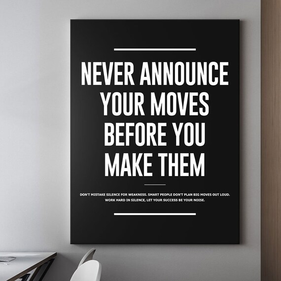 Motivational Quote Canvas Office Decor Inspirational Poster Success Mindset Print Entrepreneur Wall Art Motivation