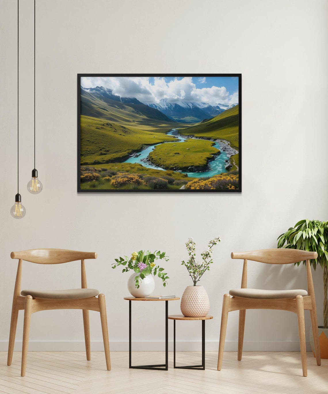 Stunning Mountain Valley River Landscape Wall Art Nature Photography Print Beautiful Scenic View Picture Home Decor Gift - Image 2
