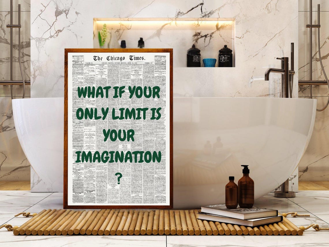 What If Your Only Limit Is Your Imagination Green Quote Poster - Image 4