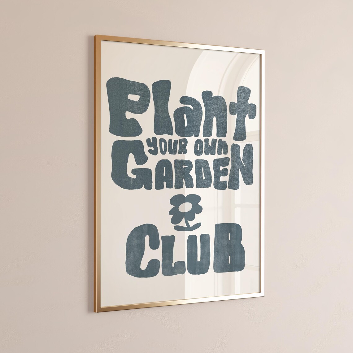 Plant Your Own Garden Club Groovy Retro Floral Wall Art Poster - Image 2
