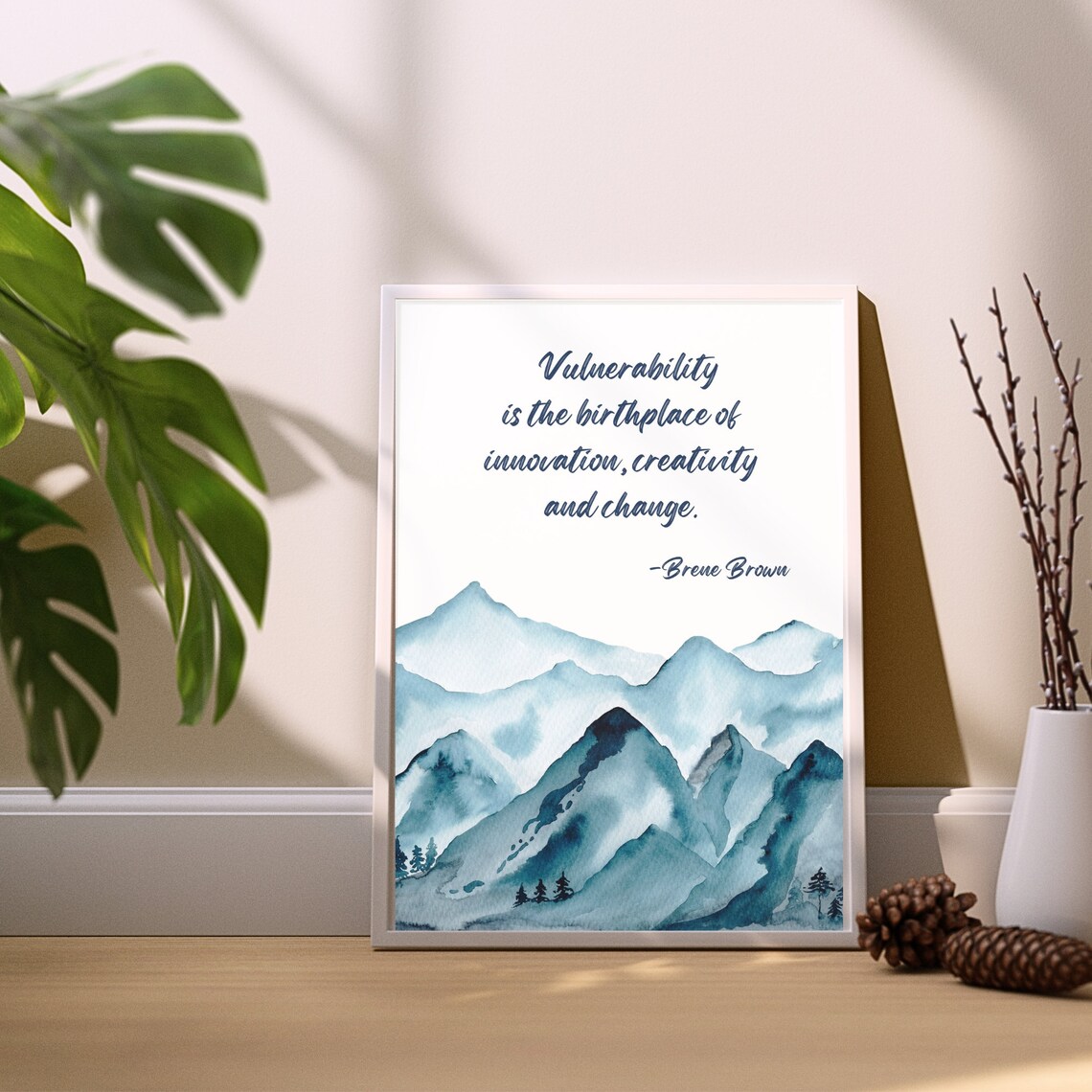 Brene Brown Vulnerability Birthplace Of Creativity Mountain Poster - Image 5