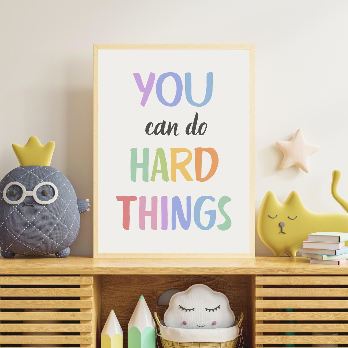 You Can Do Hard Things Kids Affirmations Poster - Image 6