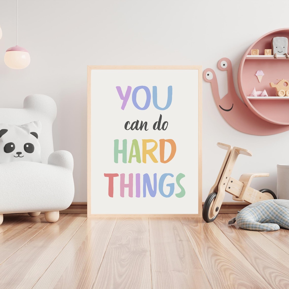 You Can Do Hard Things Kids Affirmations Poster - Image 3