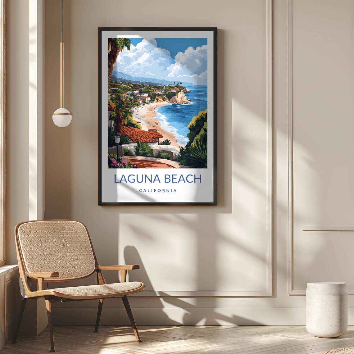 Laguna Beach California Coastal Cliffs Surf Beach Travel Poster - Image 2