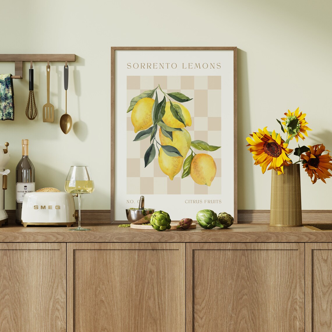 Lemon Fruit Market Poster, Kitchen Wall Art - Image 3
