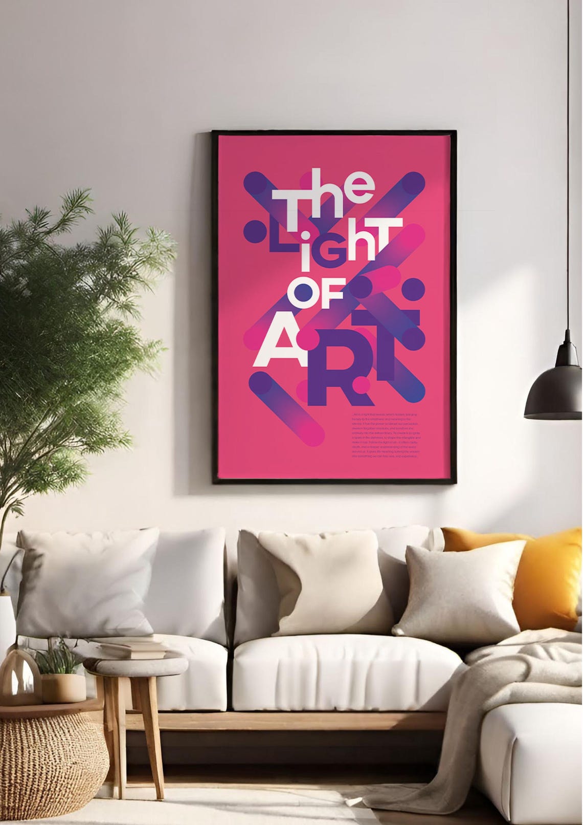 The Light Of Art Graphic Poster Bold Typography File Default A3 Format - Image 2