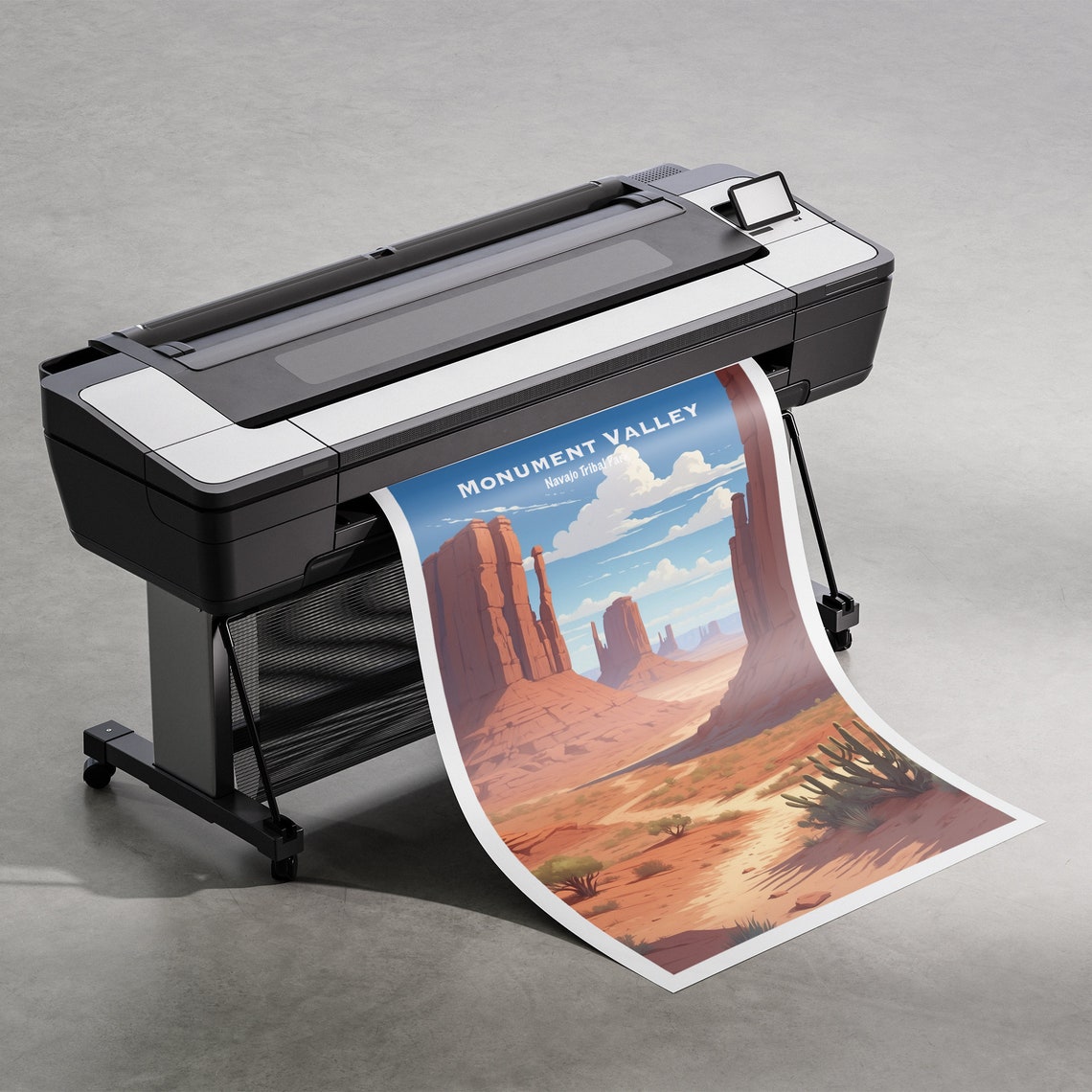 Monument Valley Navajo Tribal Park Red Buttes Desert Road Poster - Image 2