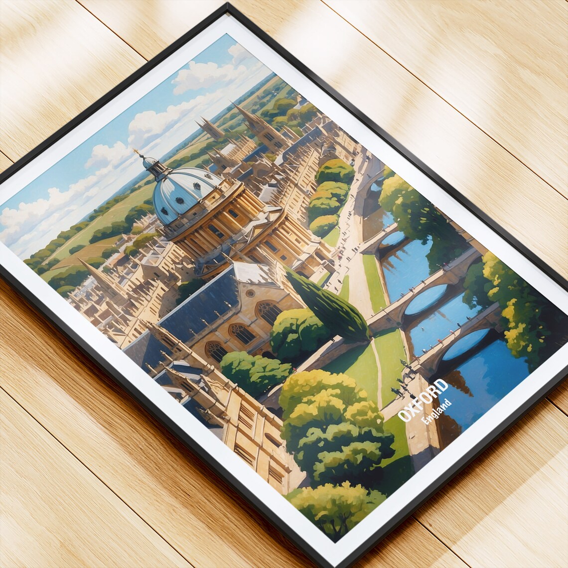 Oxford Radcliffe Camera University England Landmark Travel Poster - Image 4