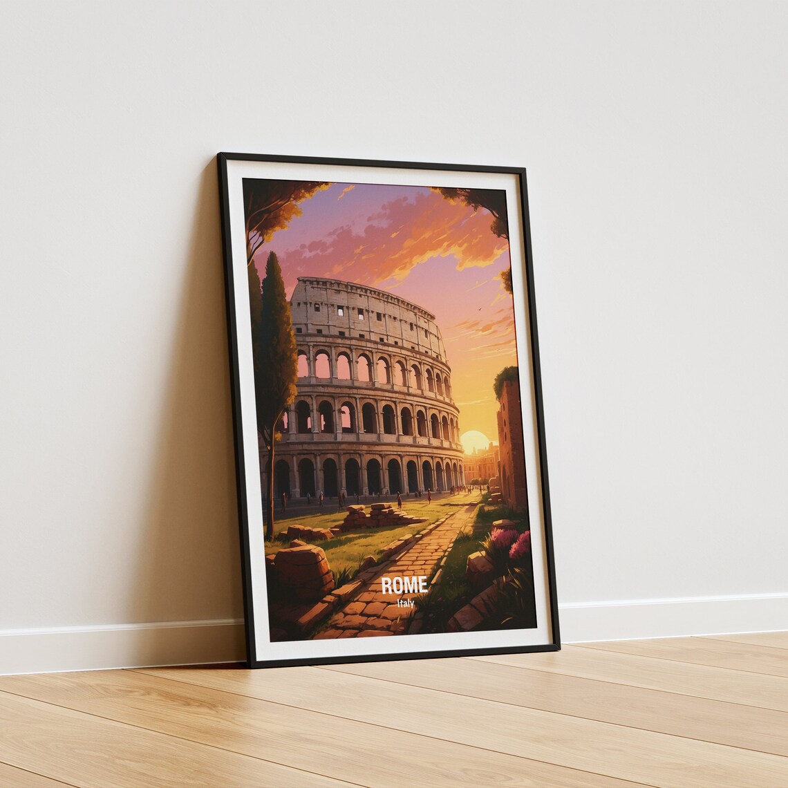 Rome Italy Colosseum Ancient Sunset Skyline Eternal City Poster - Image 5