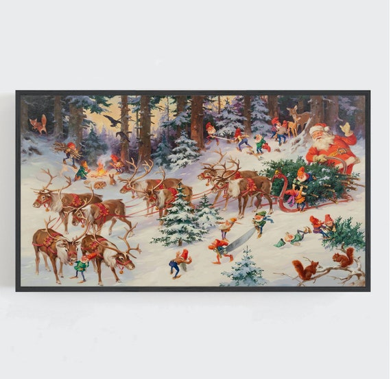 Santa Claus Vintage Christmas Wall Art Poster