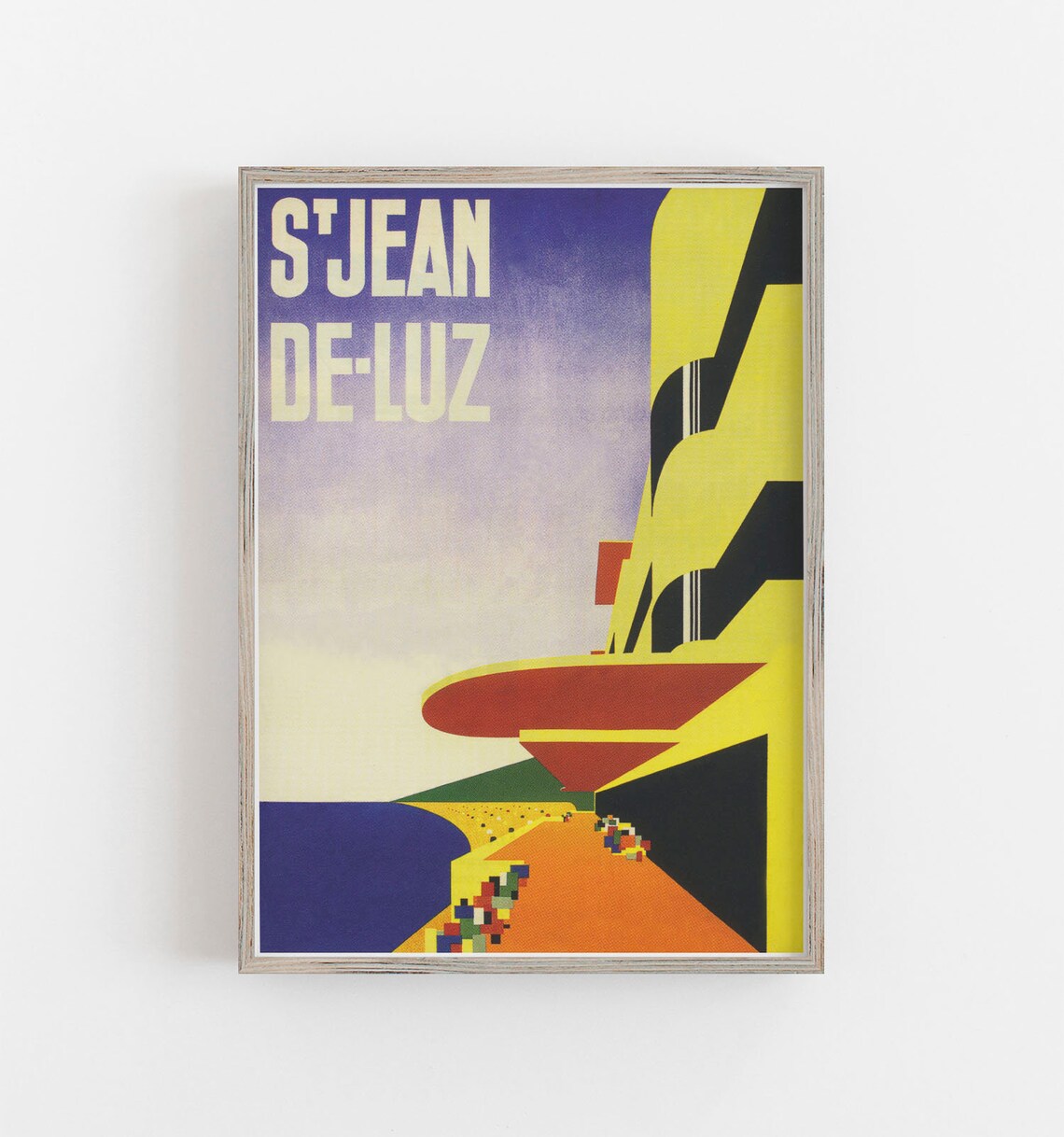 Saint Jean De Luz Vintage Art Deco Travel Poster