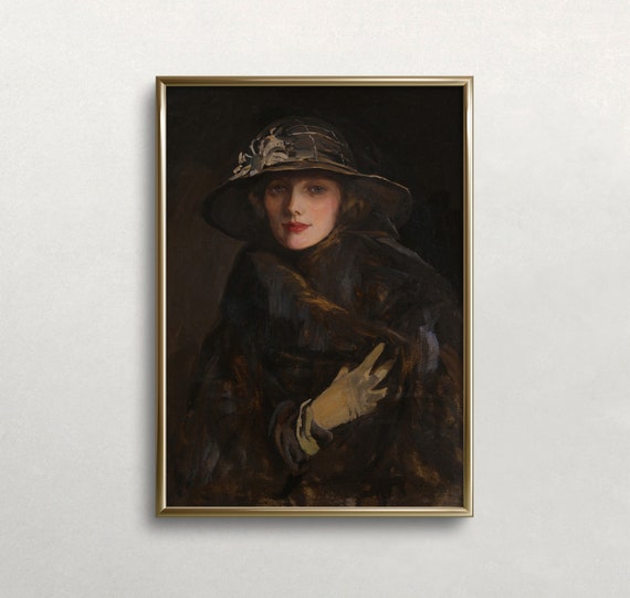 Victorian Woman Portrait Vintage Wall Art Print
