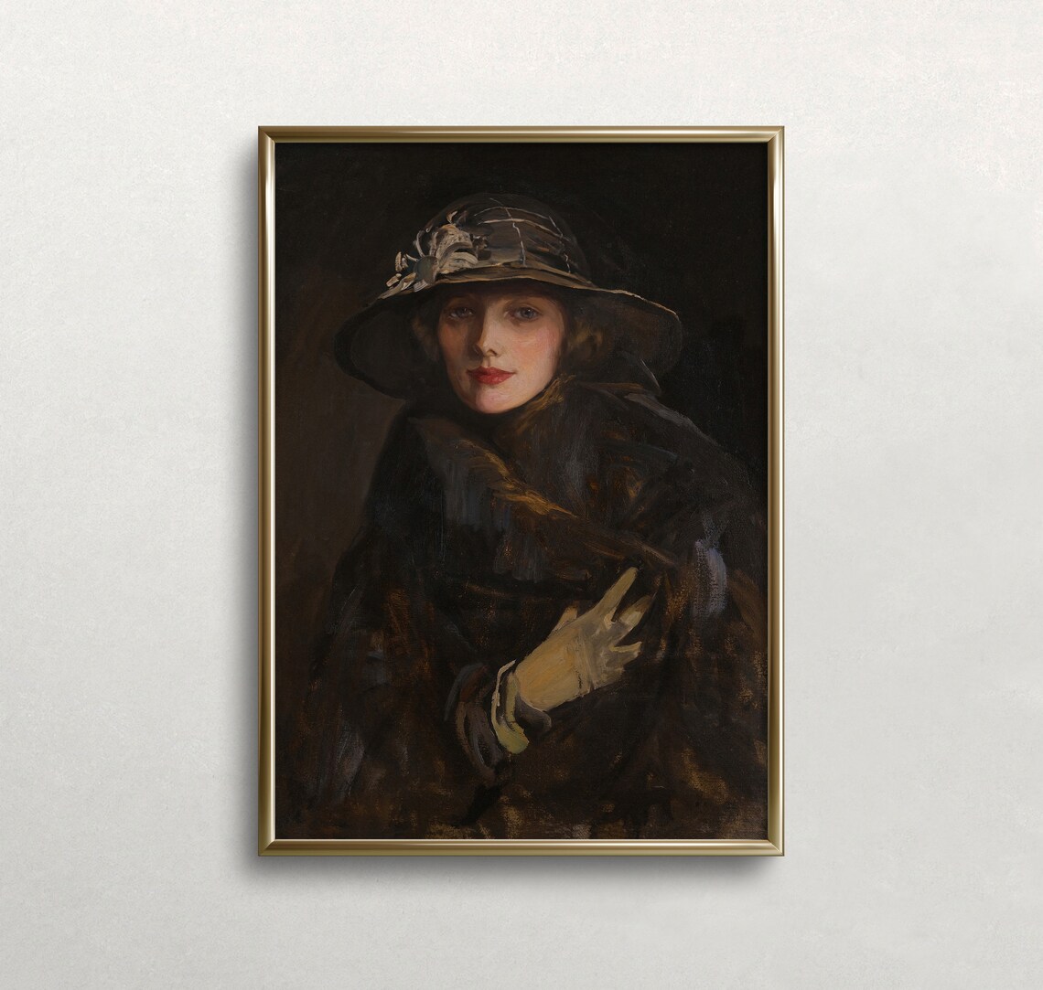 Victorian Woman Portrait Vintage Wall Art Print