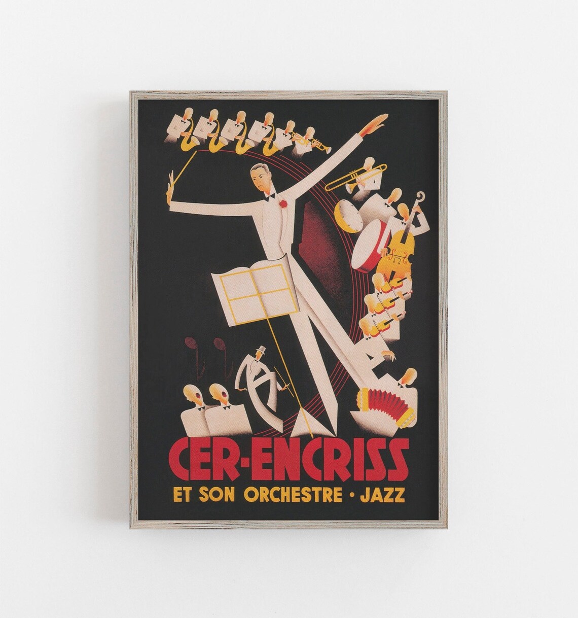 Vintage Art Deco Jazz Band Orchestra Art Print