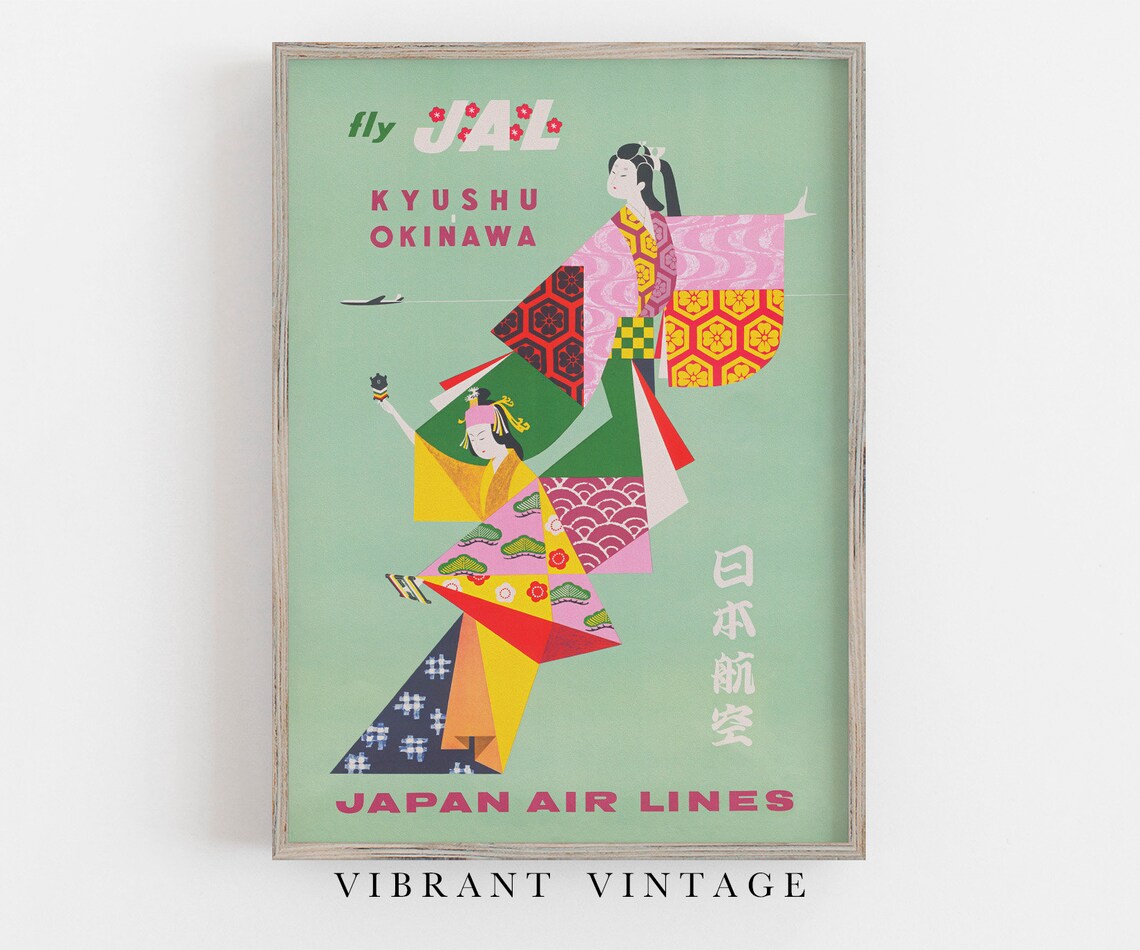 Japan Travel Poster, Vintage Japanese Culture Print