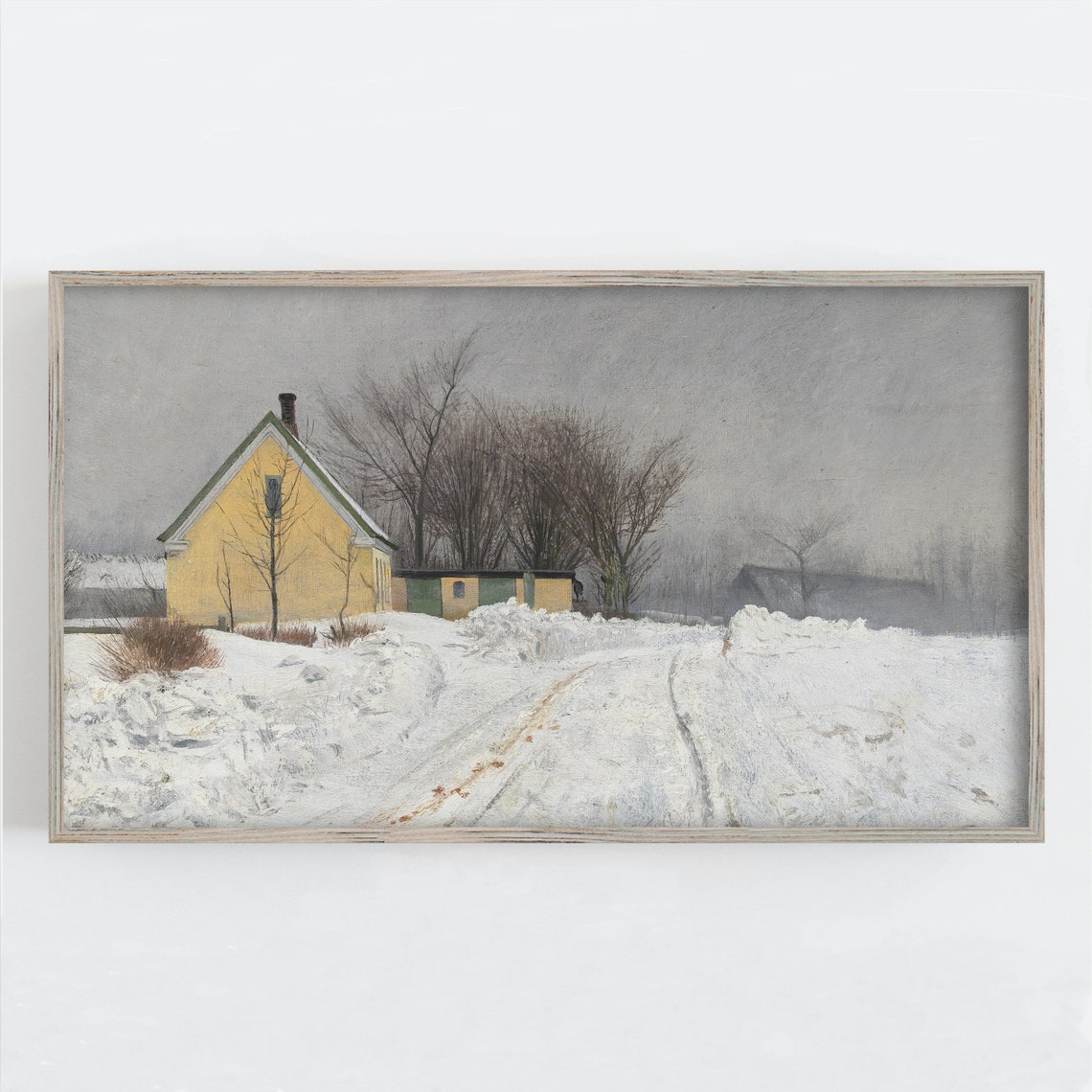 Winter Frame Tv Art Winter Wall Art Vintage Wall Art Modern Farmhouse Wall Decor Rustic Wall Decor Frame Tv