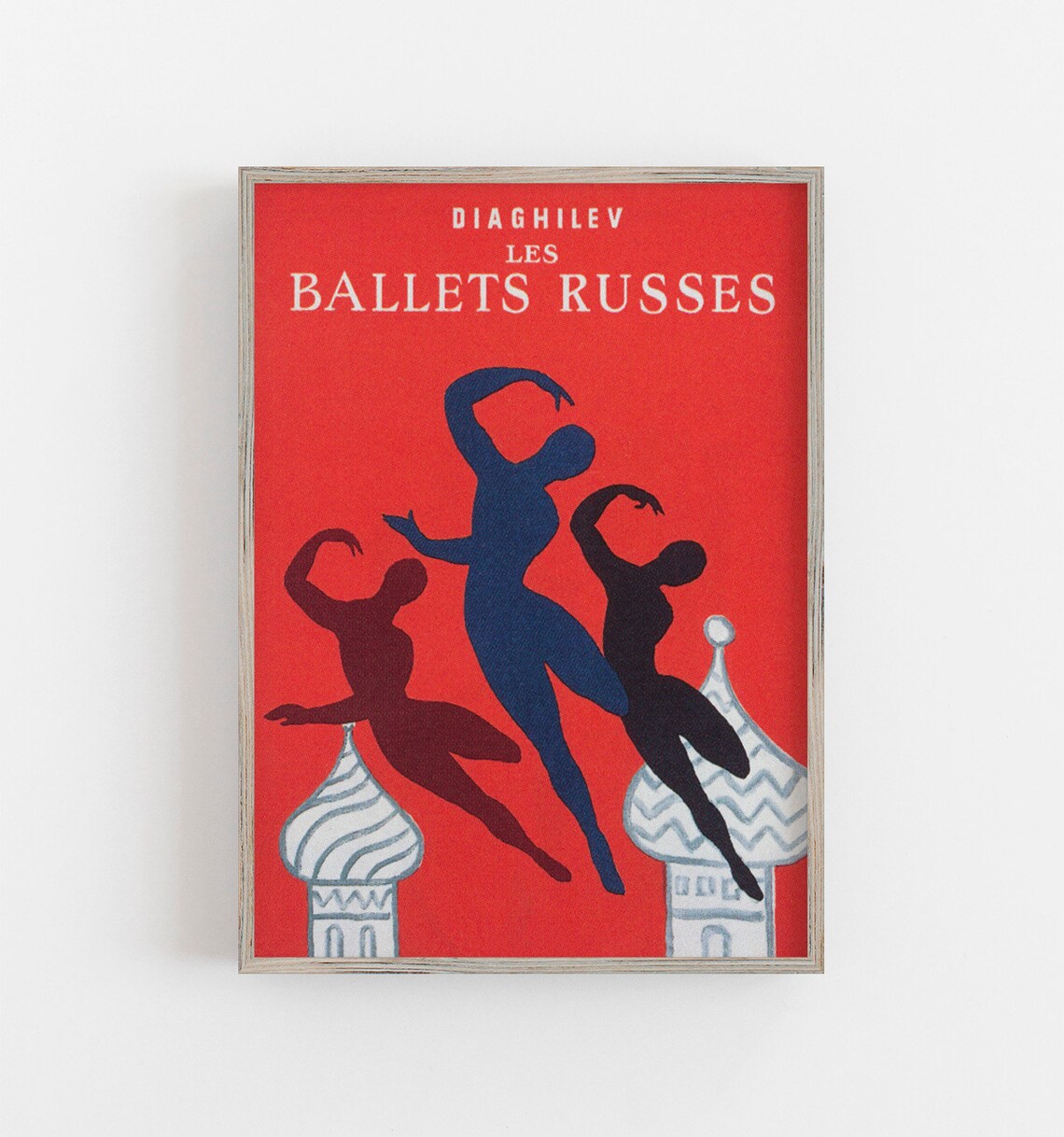 Vintage Russian Ballet Dancers Wall Art Print