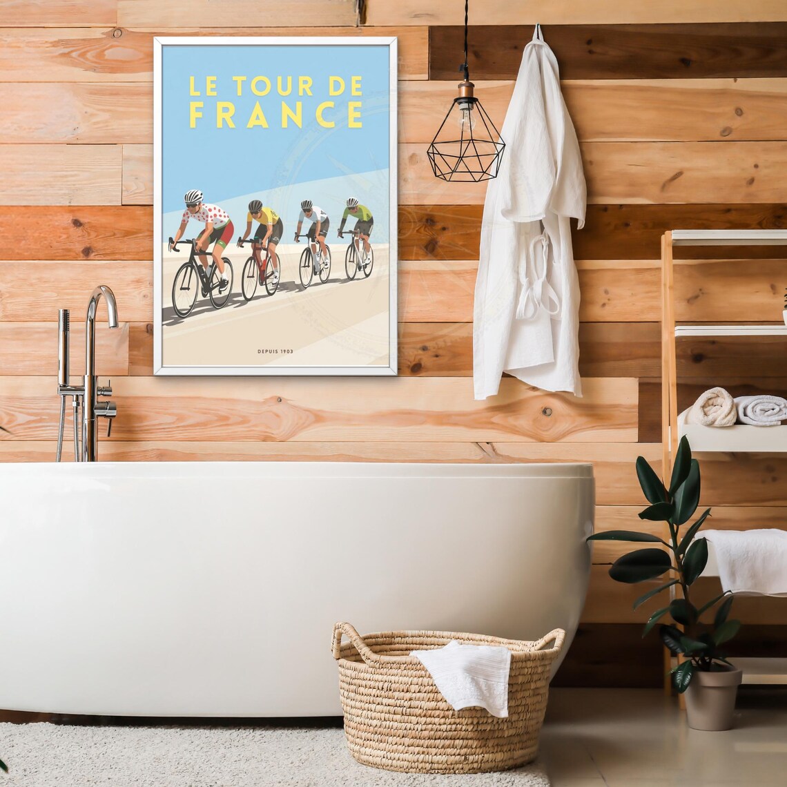 Le Tour de France Depuis 1903 Four Racers Minimal Sports Poster - Image 2