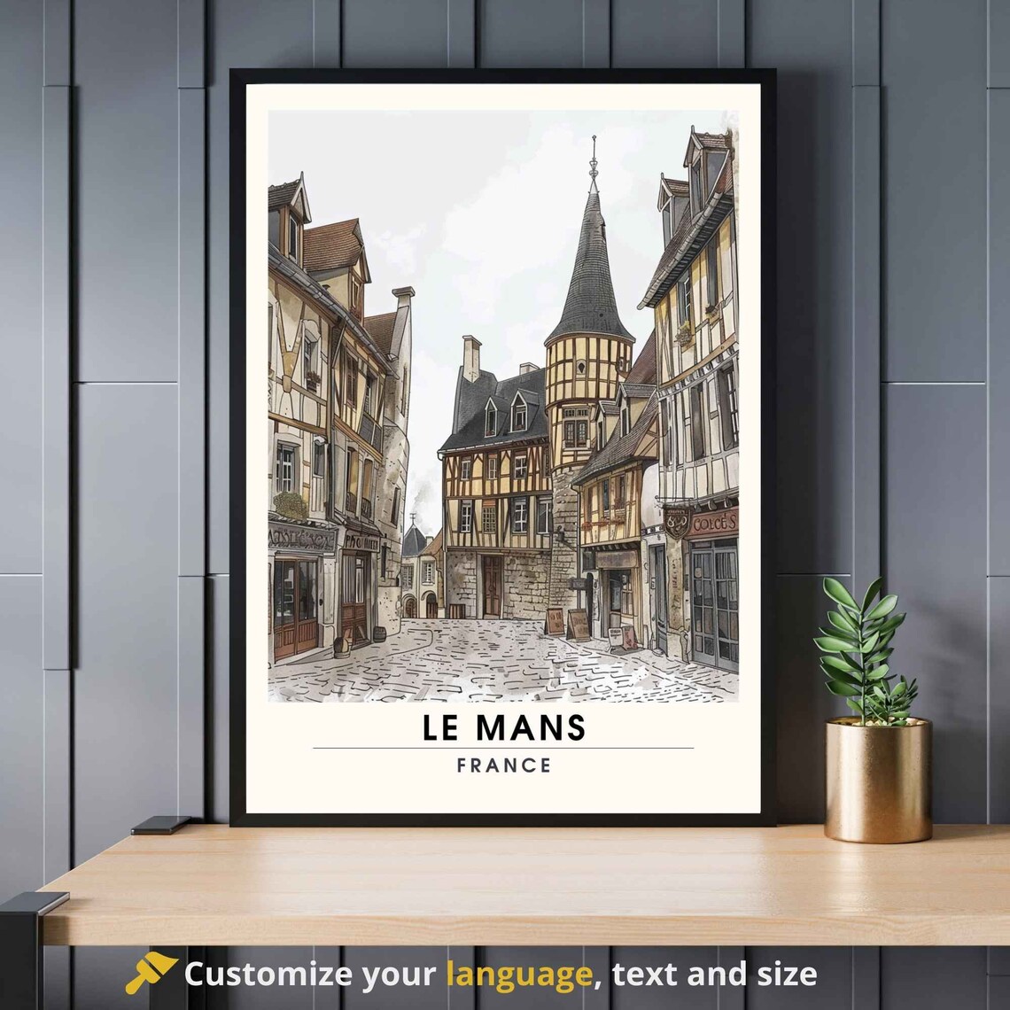 Le Mans Travel Poster, Ancient City Of Print