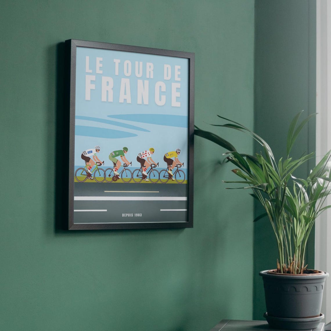 Le Tour de France Depuis 1903 Peloton Side View Minimalist Poster - Image 4