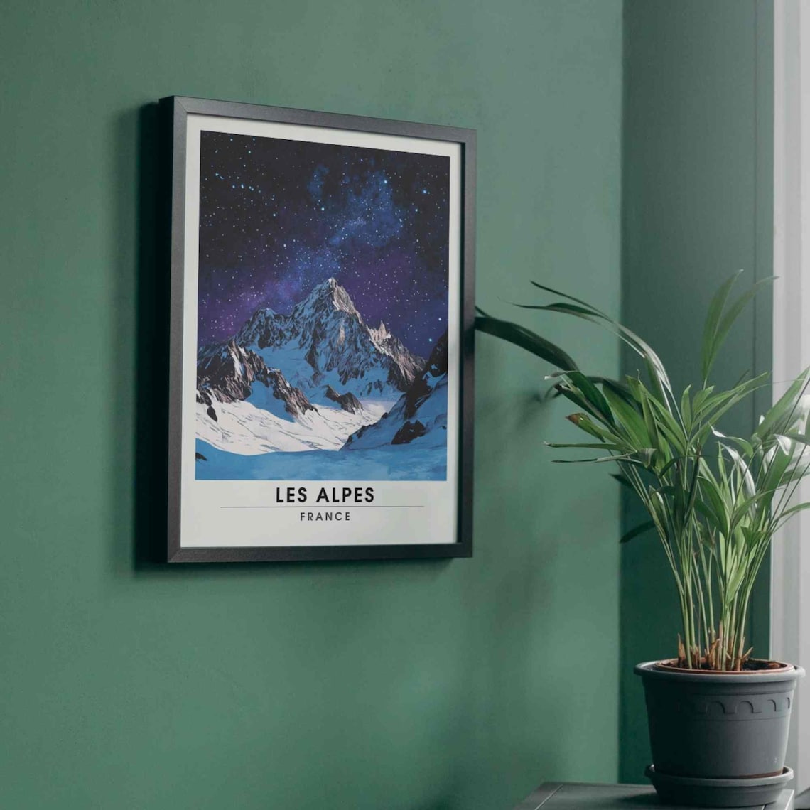 The Alps, Van Gogh-Inspired Mountain Travel Poster - Image 4