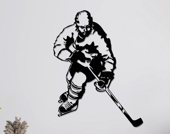 Ice Hockey Metal Art Print, Sports Home Office Decor