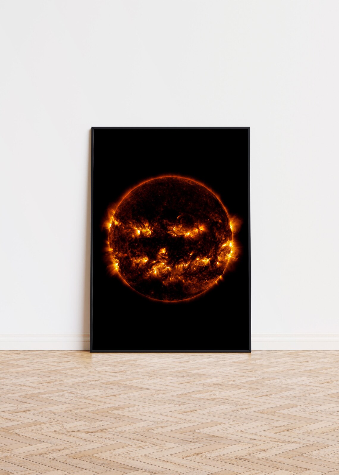 Dark Sun Fiery Solar Activity Deep Ultraviolet Space Photo Poster