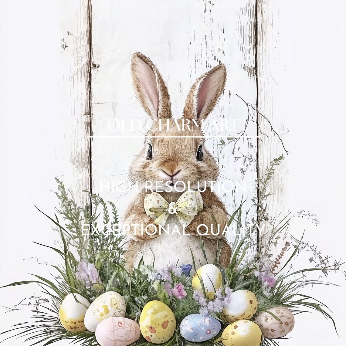 Easter Bunny Art Print, Spring Watercolour Rabbit - Image 2