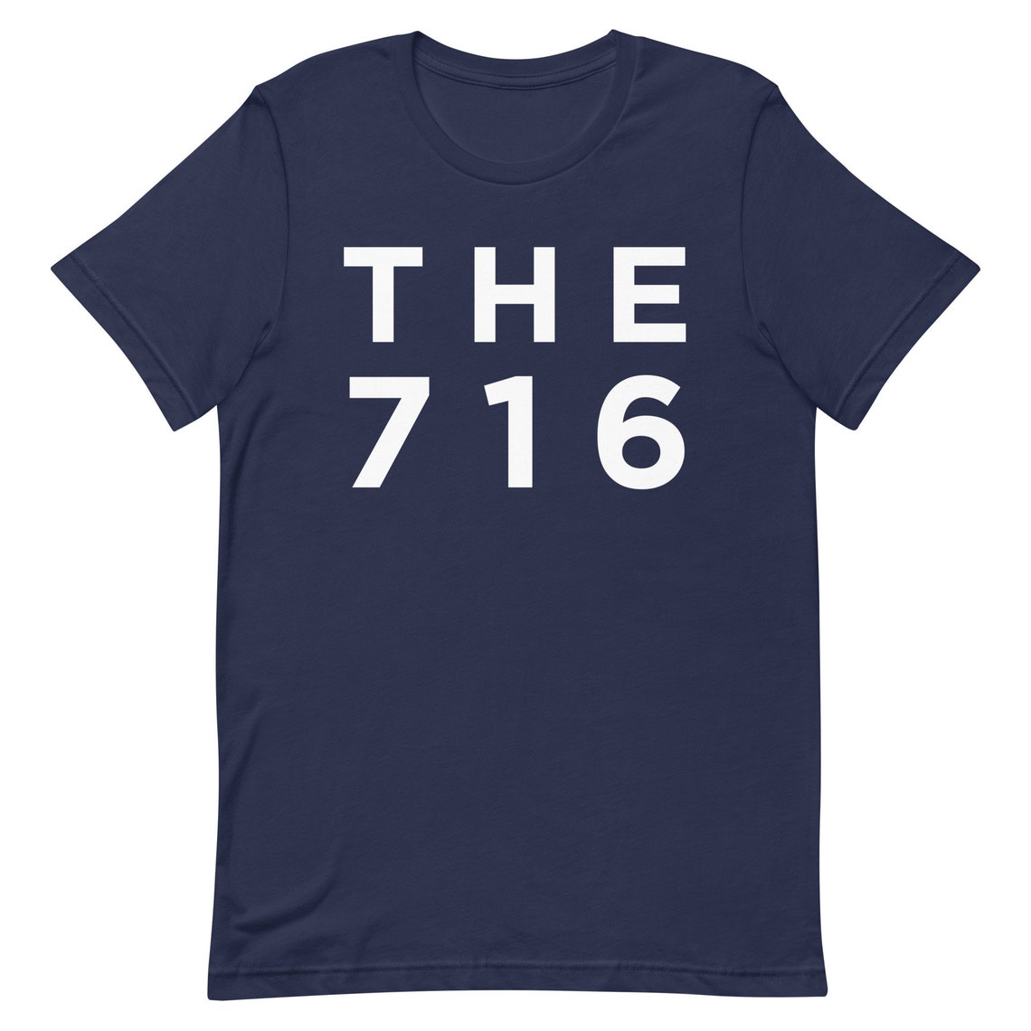 The 716 Buffalo Area Code Bold Graphic Print Tee Shirt Mockup Gray - Image 5