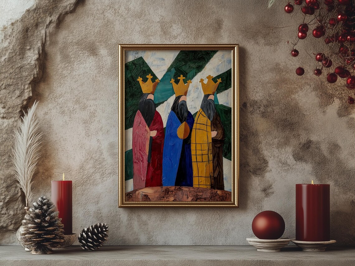 Three Wise Men Christmas Nativity Scene Poster