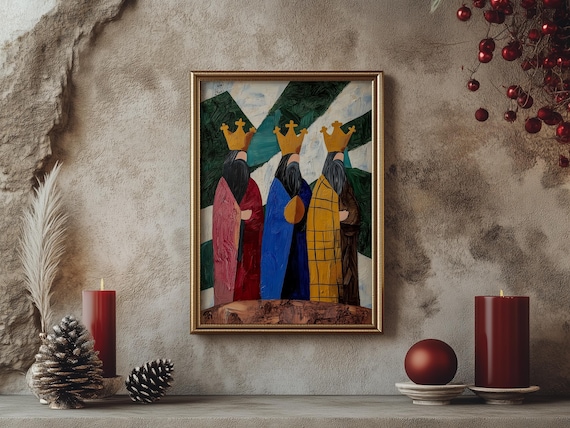 Three Wise Men Christmas Nativity Scene Poster