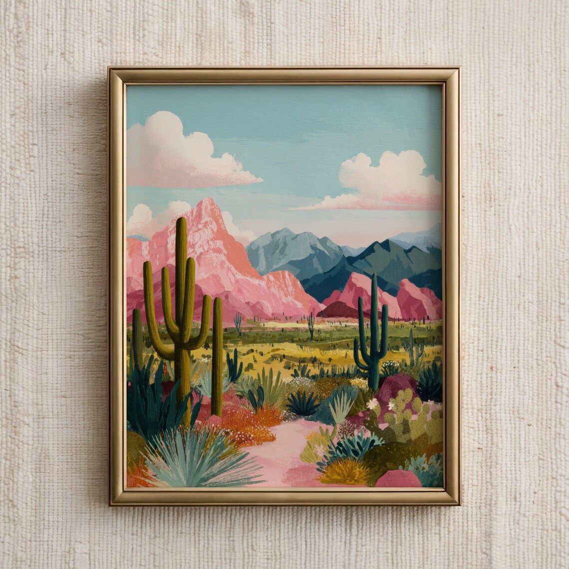 Western Desert Landscape Poster, Boho Home Decor