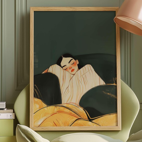 Abstract People Contemporary Minimalist Art Print
