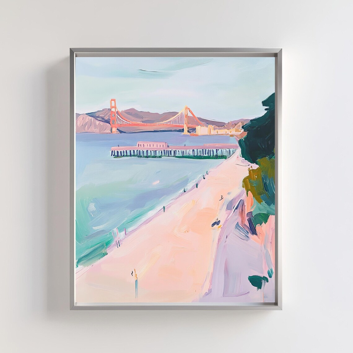San Francisco Golden Gate Bridge Coastal Landscape Art Print