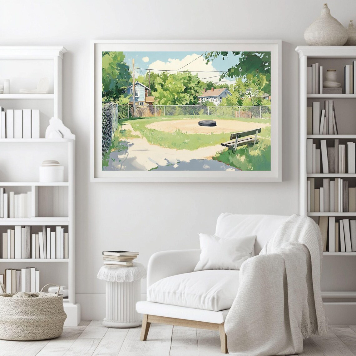 Baseball Field Art Print, Boys Room Decor - Image 3