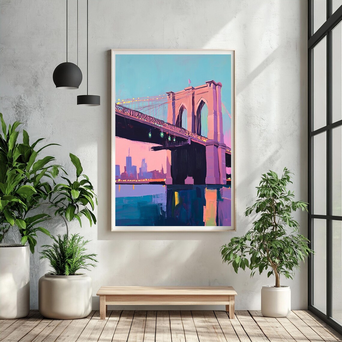 Brooklyn Bridge, NYC Skyline Sunset Cityscape - Image 4