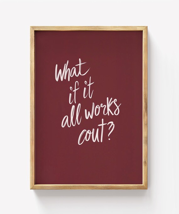 Inspirational Quote Wall Art Minimalist Typography Print Motivational Decor