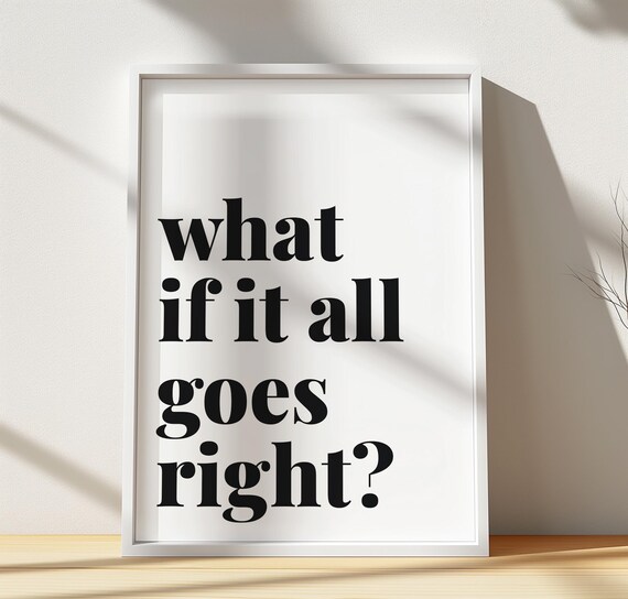 Inspirational Quote Wall Art Print Minimalist Home Decor Motivational Typography Poster Modern Office Gift