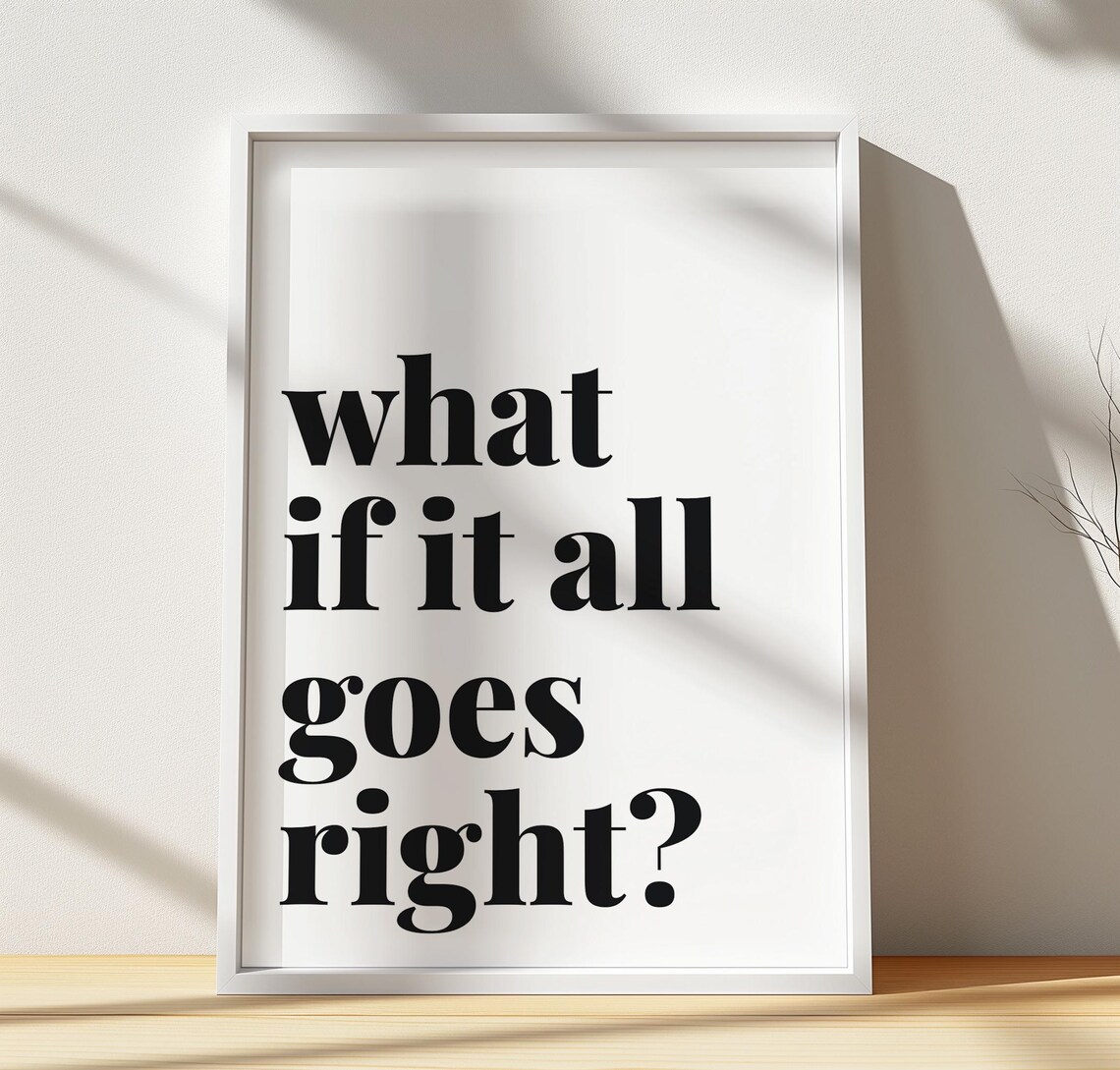 Inspirational Quote Wall Art Print Minimalist Home Decor Motivational Typography Poster Modern Office Gift