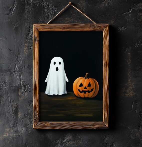 Spooky And Pumpkin Print Halloween Home Decor