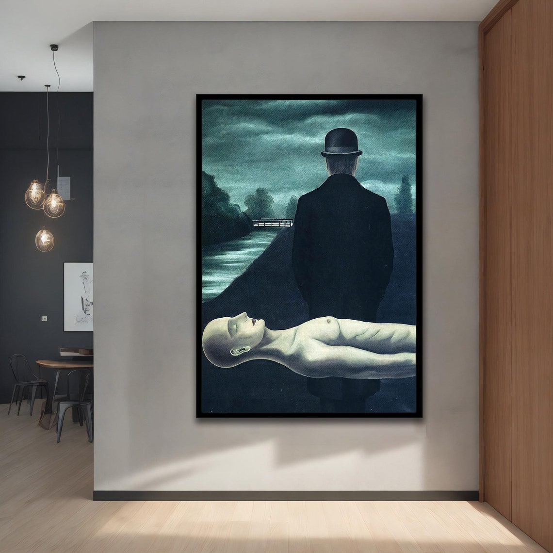The Musings Of The Solitary Walker Ren Magritte Art Of Surrealism Fine Art Print Wall Art Design Framed Painting