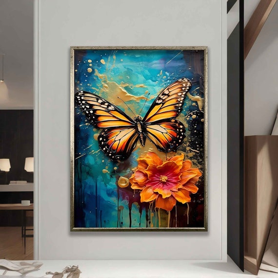 Gold Butterfly Wall Art Butterfly Art Butterfly Print Butterfly Poster Butterfly Art Butterfly Print Butterfly Home Gift