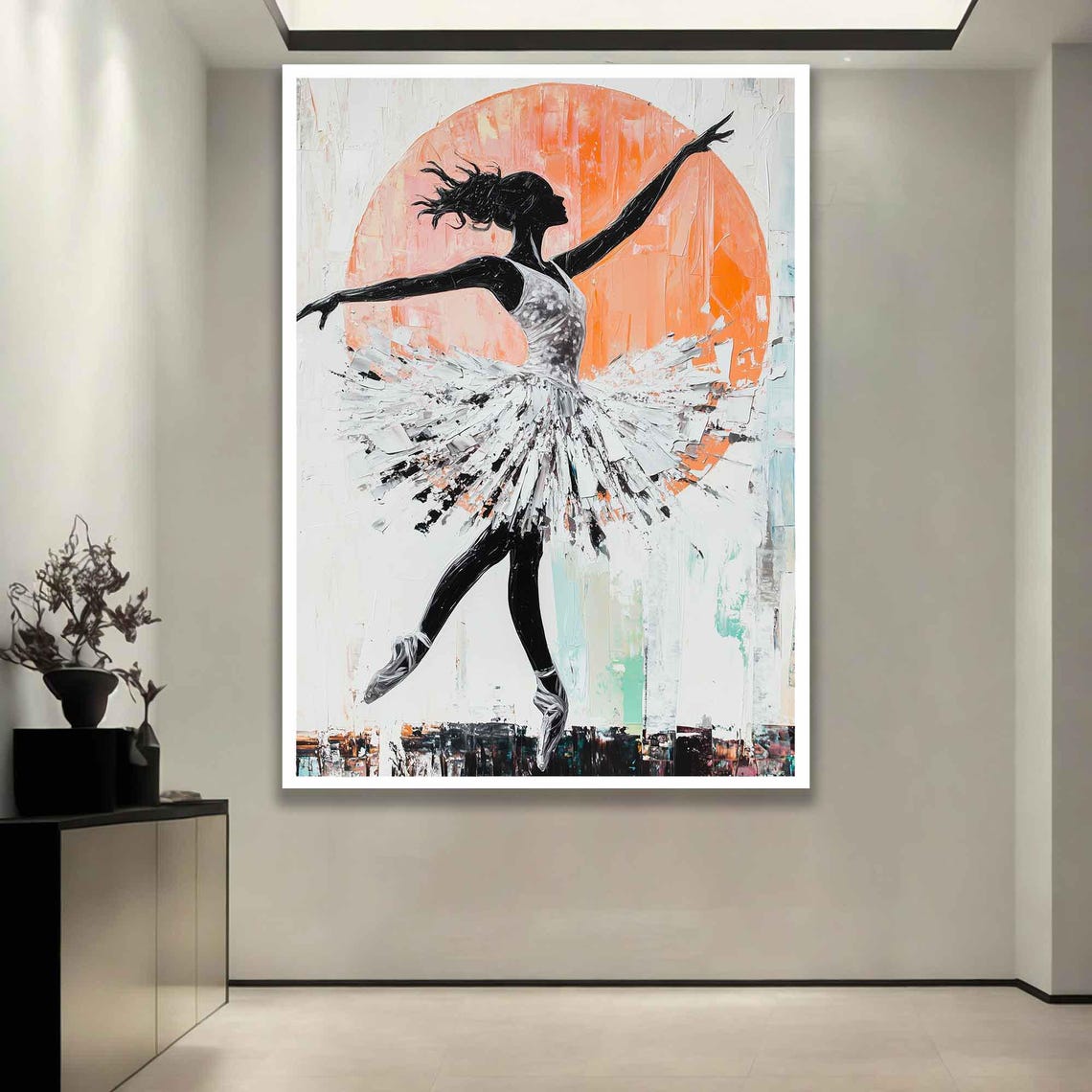 Ballerina Woman Print On Black Ballerina Woman Art Dancing Woman Wall Decor Ballerina Poster Ballerina Wall Picture - Image 5