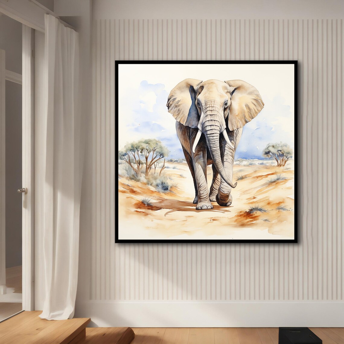Elephant Painting Art Print, Animal Wall Art - Image 3