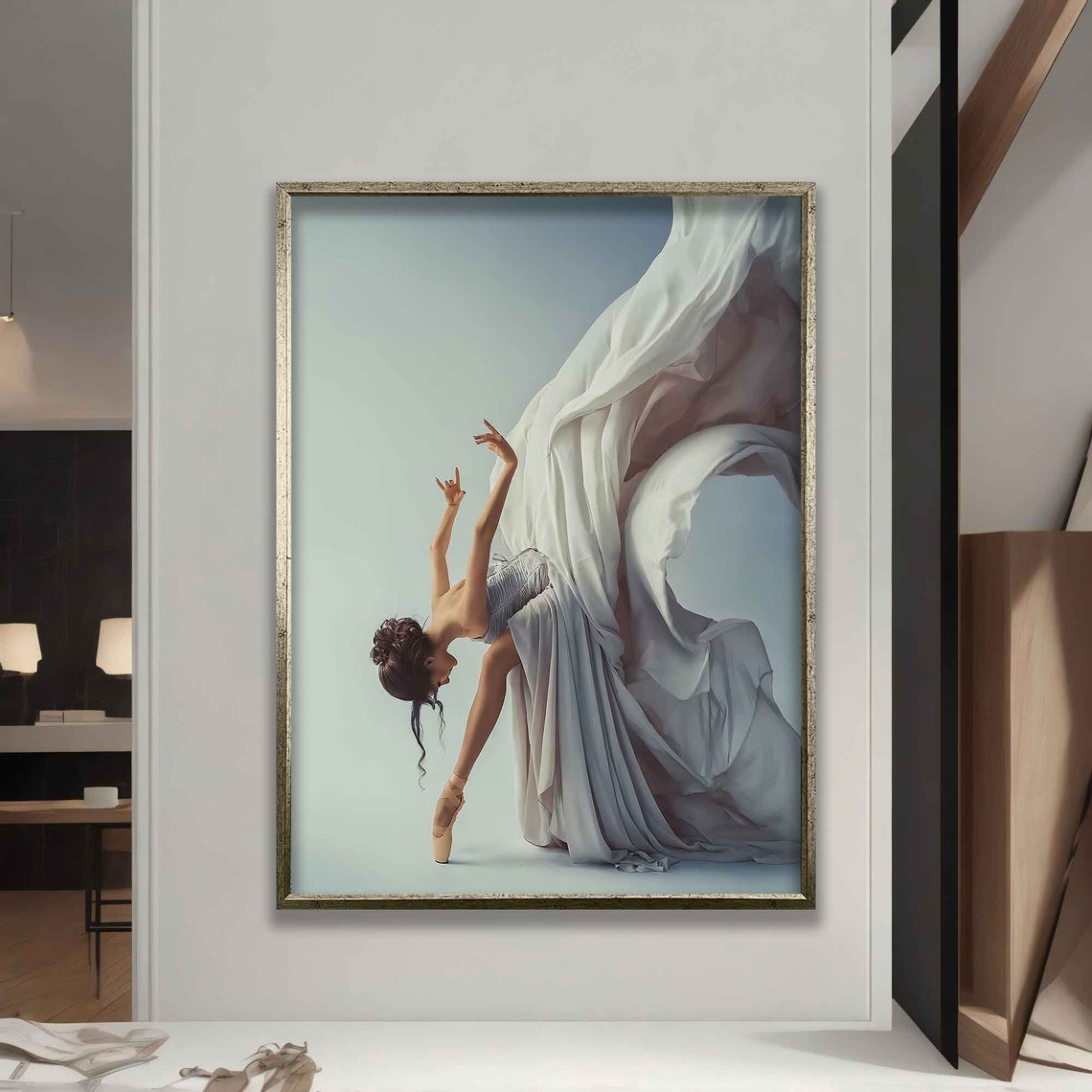 Ballerina Dancer Woman Snat Salsa Girl Poster Sprat Girl Print Music Poster Ballerina Framed Painting - Image 4