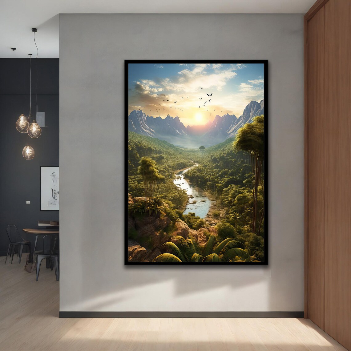 Forest Landscape Art Tree Wall Art Forest Wall Decor Nature Wall Art Wall Art For Home Office With Frame Options - Image 4