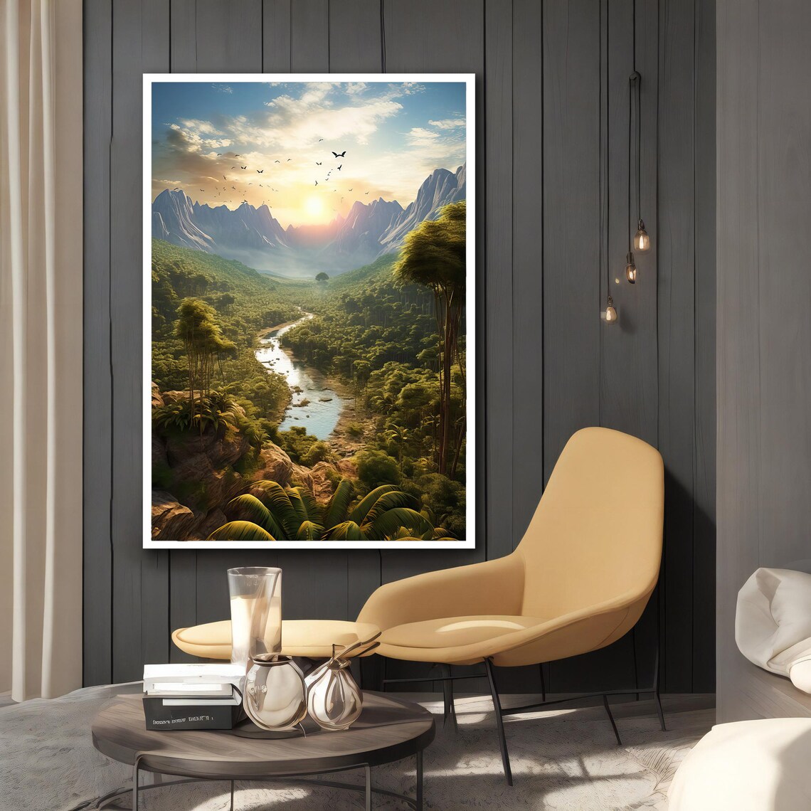 Forest Landscape Art Tree Wall Art Forest Wall Decor Nature Wall Art Wall Art For Home Office With Frame Options - Image 2