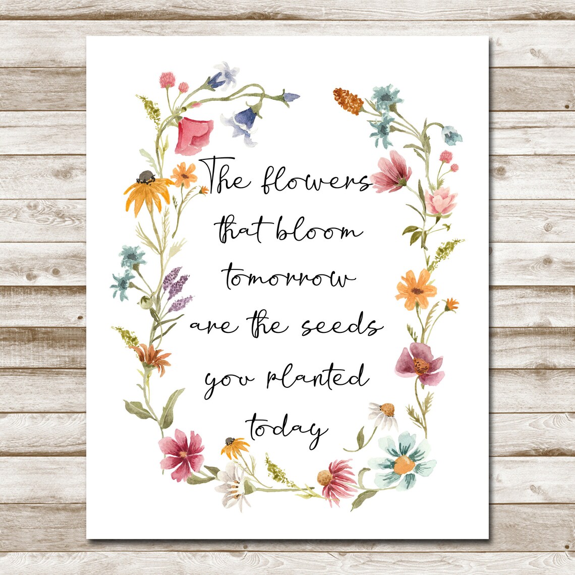 The Flowers That Bloom Tomorrow Quote Art Print, Wildflower - Image 10