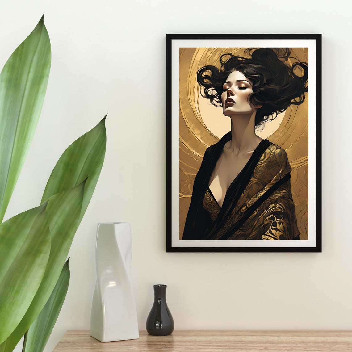 Silent Glow, Modern Art Nouveau Klimt Style - Image 2